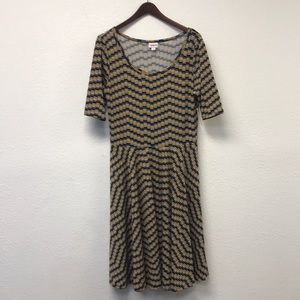 Lularoe Nicole XL geometric Dress Stretch